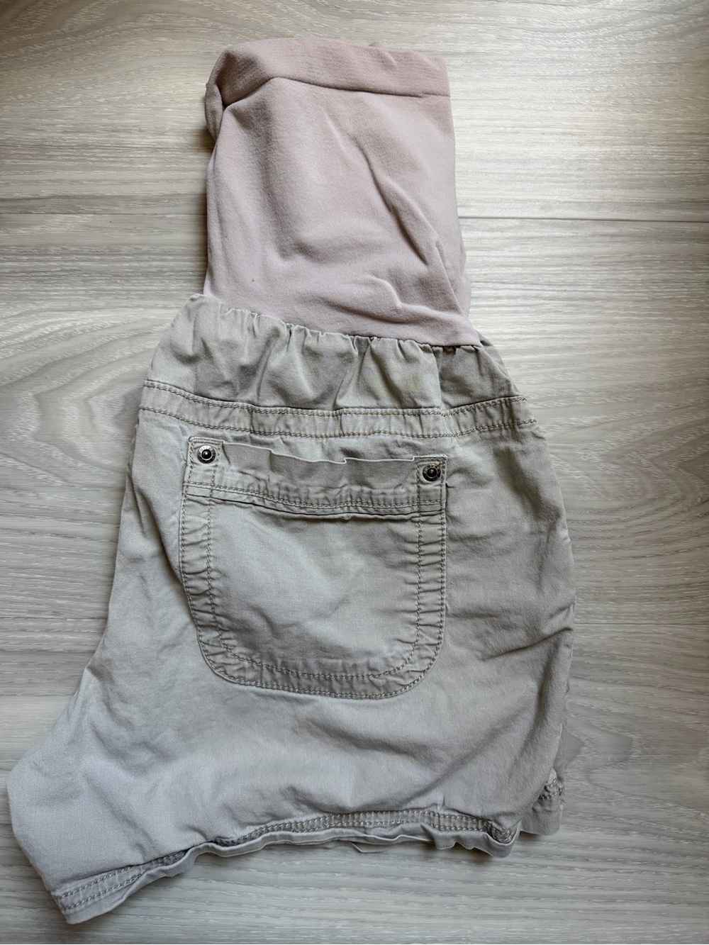 Motherhood Light Pink & Beige Maternity Skirt